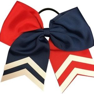 Softball Hair Bow - Red&Black